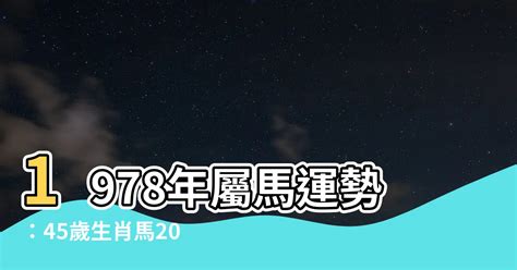 1978年屬什麼|1978年生肖馬的一生